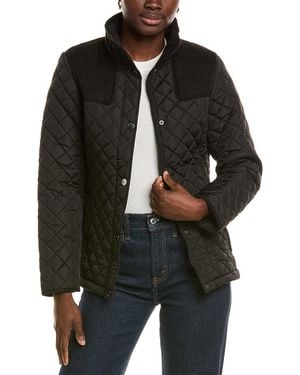 Laundry by Shelli Segal Snowchic Diamond Quilt Jacket - Black