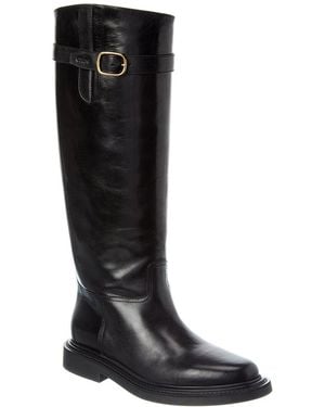 Celine Universite Leather Knee-High Boot - Black