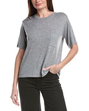 1.STATE Pocket Wool-Blend T-Shirt - Grey