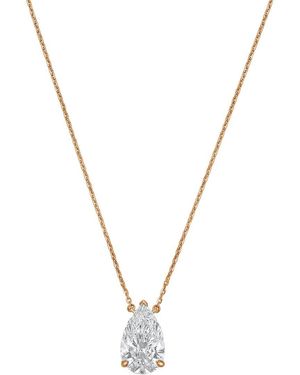 Diana M. Jewels Diana M. 14K Rose 12.00 Ct. Tw. Lab-Grown Diamond Pendant Necklace - Metallic