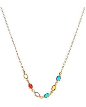 Juvell 18K Plated Topaz Necklace - Metallic