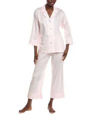 Natori Infinity Cotton Sateen Notch Pj Set - Pink