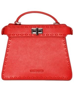 Walter Baker Reed Mini Leather Satchel - Red