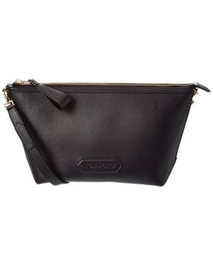 Tom Ford Leather Shoulder Bag - Black