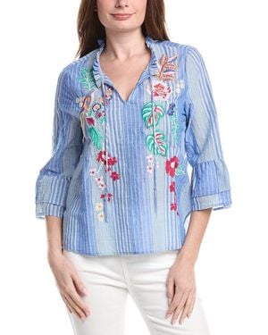 Renuar Woven Blouse - Blue