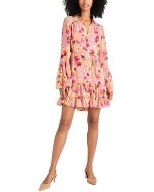 Cinq À Sept Tossed Floral Lyla Dress - Red