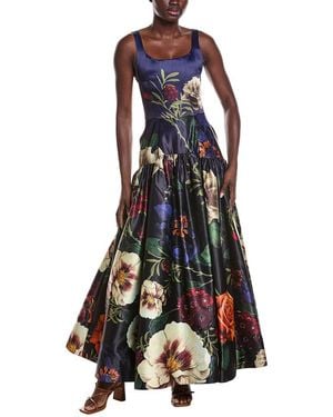 fitted lace wedding dress alice + olivia Women's Arista Sleeveless Cross Back Pleat Maxi Dress,  Solstice, Purple, 0 at Amazon Women's Clothing store