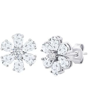 MaxColor 1.80 Ct. Tw. Topaz Stud Earrings - White