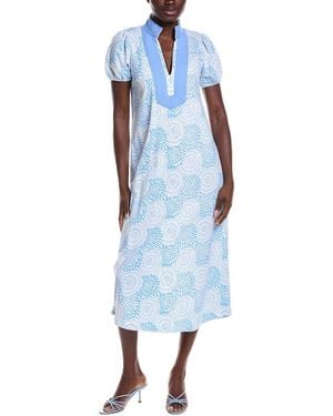Sail To Sable Short Sleeve Maxi Tunic - Blue