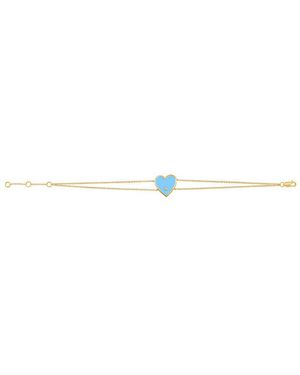 Sabrina Designs 14K 0.03 Ct. Tw. Diamond Heart Bracelet - White