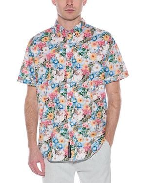 Robert Graham Taton Tailored Fit Shirt - Blue