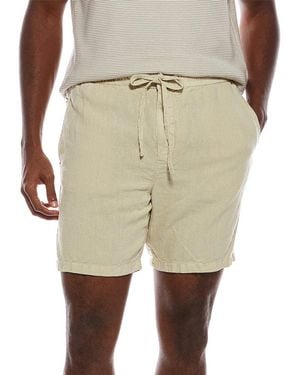 John Varvatos Daryl Linen-Blend Drawstring Short - Natural