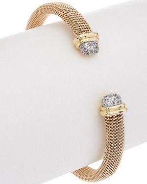 Juvell 18k Plated Cz Bangle - White