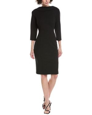 Adrianna Papell Crepe Midi Dress - Black