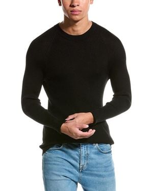 RAFFI Raglan Wool-Blend Crewneck Jumper - Black
