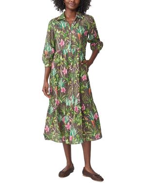 J.McLaughlin Tybee Linen-Blend Dress - Green