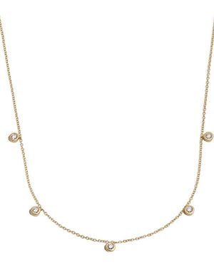MaxColor Solitaire 0.33 Ct. Tw. Lab-Grown Diamond 14K Necklace - Metallic