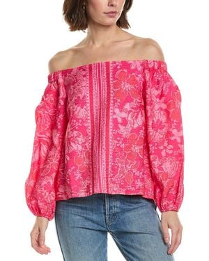 Lilly Pulitzer Elizabethan Off The Shoulder Top - Red