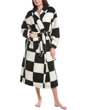 Sanctuary Shawl Collar Sherpa Robe - White