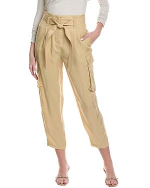 Reiss Joanie Cupro Utility Trouser - Natural