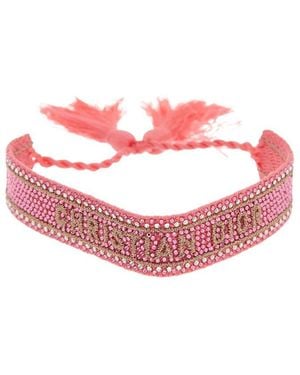 Dior Logo Signature Cotton Bracelet - Pink