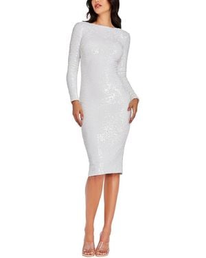 Dress the Population Emery Midi Dress - Grey