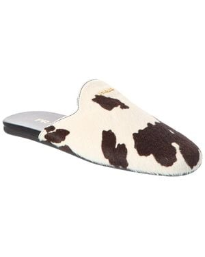 Prada Printed Haircalf Mule - Metallic