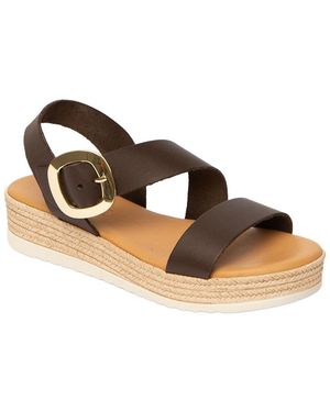 Menina Step Liena Leather Espadrille - Brown