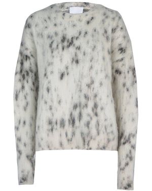 Givenchy Cropped Print Jumper - Grey