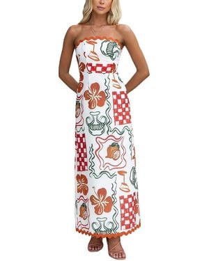 Ariele Tesoro Midi Dress - White