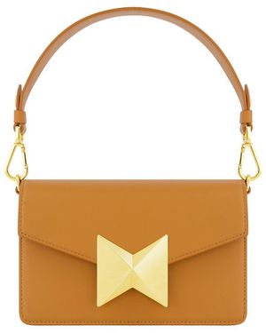 Mac Duggal Mini Leather Shoulder Bag - Brown