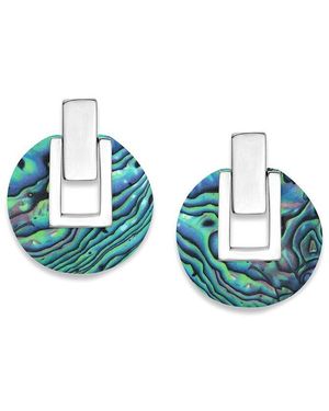 Samuel B. Pearl Earrings - Blue