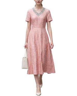 BRC By BURRYCO Short Sleeve Midi Dress - Pink