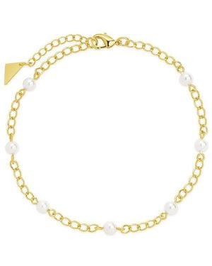 Sterling Forever 14K Plated Coast Chain Anklet - Metallic