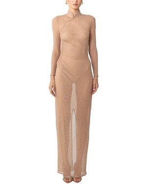 SAU LEE Kai Mesh Dress - Natural