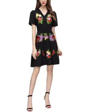 Adele Berto Mini Dress - Black