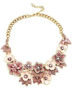 Eye Candy LA Crystal Statement Necklace - Pink