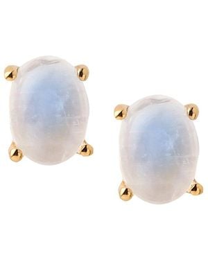 TIRAMISU 10K 2.11 Ct. Tw. Moonstone Studs - Blue