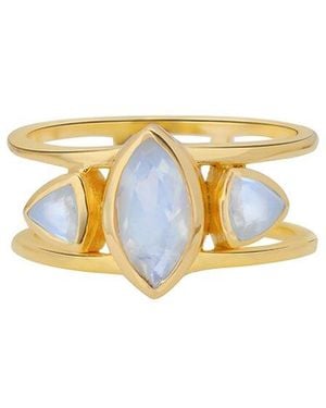 TIRAMISU 14K Over Moonstone Ring - White