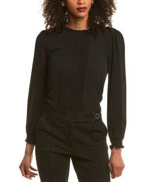Cece Pintucked Blouse - Black