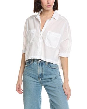 James Perse Pocket Cropped Shirt - White