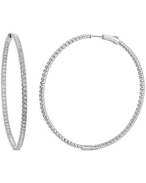 Sabrina Designs 14k 3.69 Ct. Tw. Diamond Hoops - White