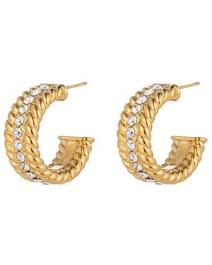 Eye Candy LA Cz Hoop Earring - Metallic