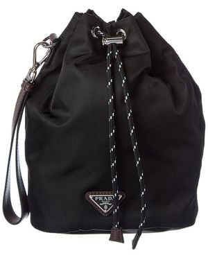 Prada Tessuto Bucket Bag - Black