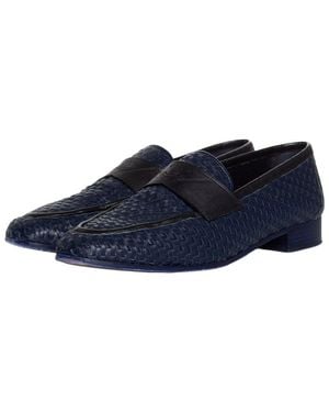 CHANEL Sheep Leather Moccasin Loafer (Authentic Pre-Loved) - Blue