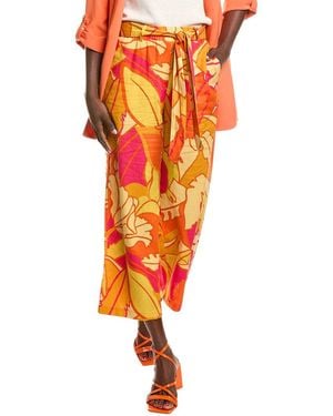 Joseph Ribkoff Linen-Blend Pant - Orange