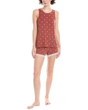 Honeydew Intimates 2Pc All American Shortie Set - Red