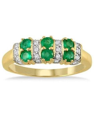 Gem Spark 14K 2.90 Ct. Tw. Diamond & Emerald Ring - Green
