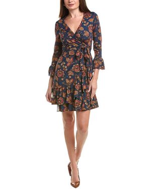 FLORA BEA NYC Skylar Wrap Dress - Blue