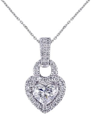 Diamond Select Cuts 14K 1.00 Ct. Tw. Diamond Heart Necklace - White